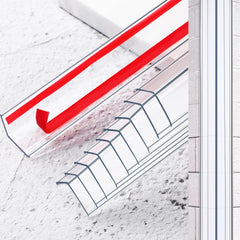 Beeveer clear wall corner protector pack installation on a corner offers discreet safety.