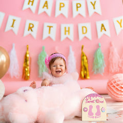 Beeveer DIY sign invites personalization with footprints name and birth date ideas