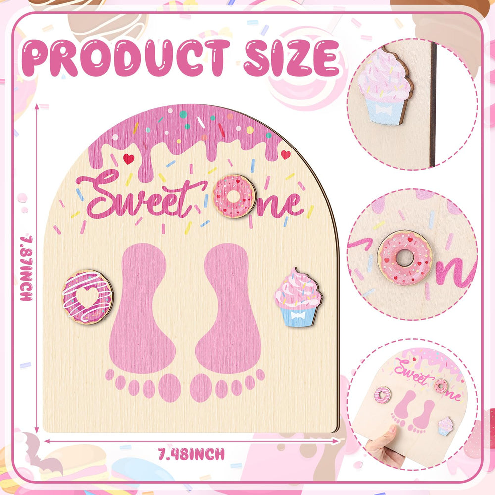 Beeveer footprint art sign back hook for easy hanging in any nursery