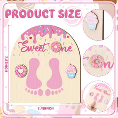 Beeveer footprint art sign back hook for easy hanging in any nursery