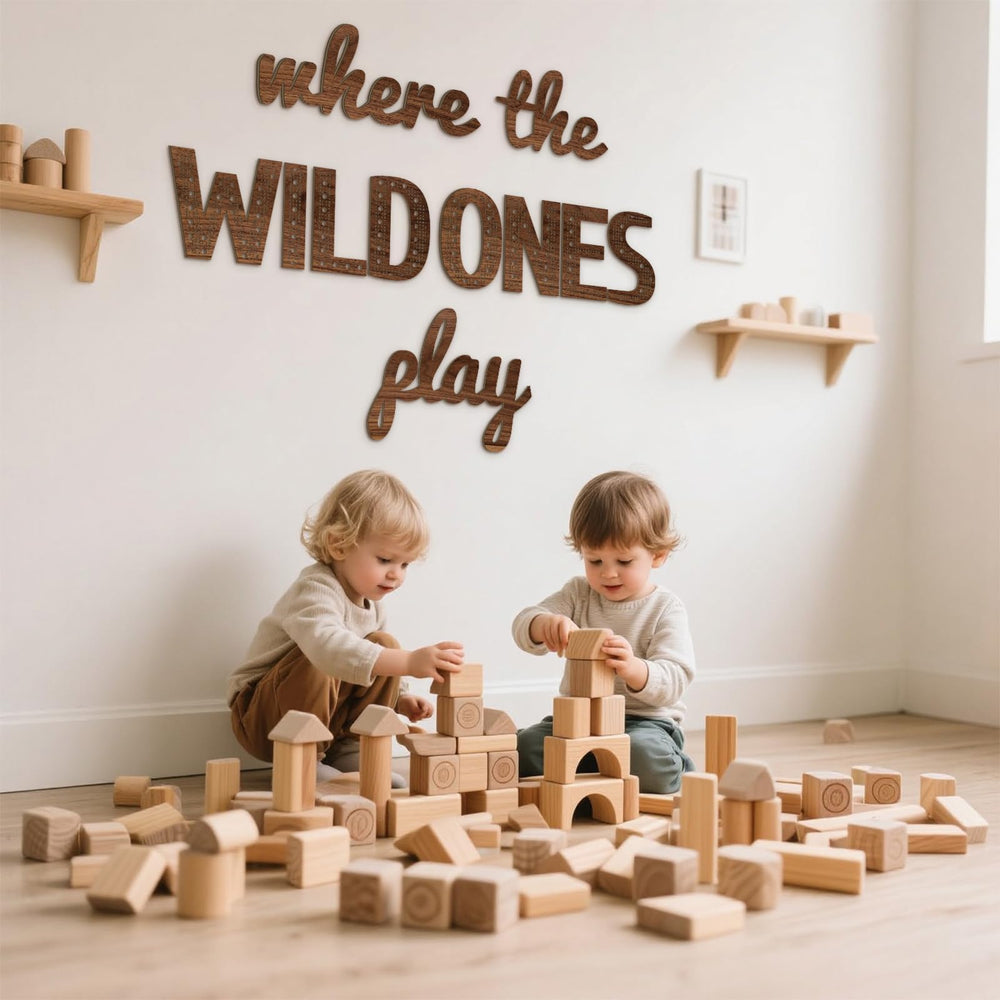 Beeveer lightweight nursery sign designed for easy hanging without wall damage.