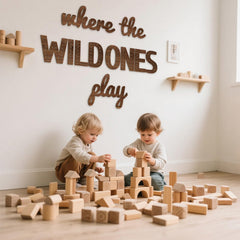 Beeveer lightweight nursery sign designed for easy hanging without wall damage.