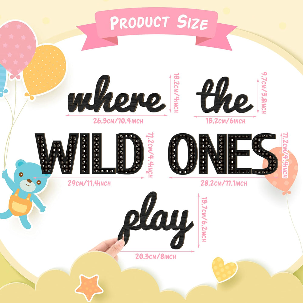 Beeveer nursery wall decor black wood sign elevates playroom aesthetic and room flexibility