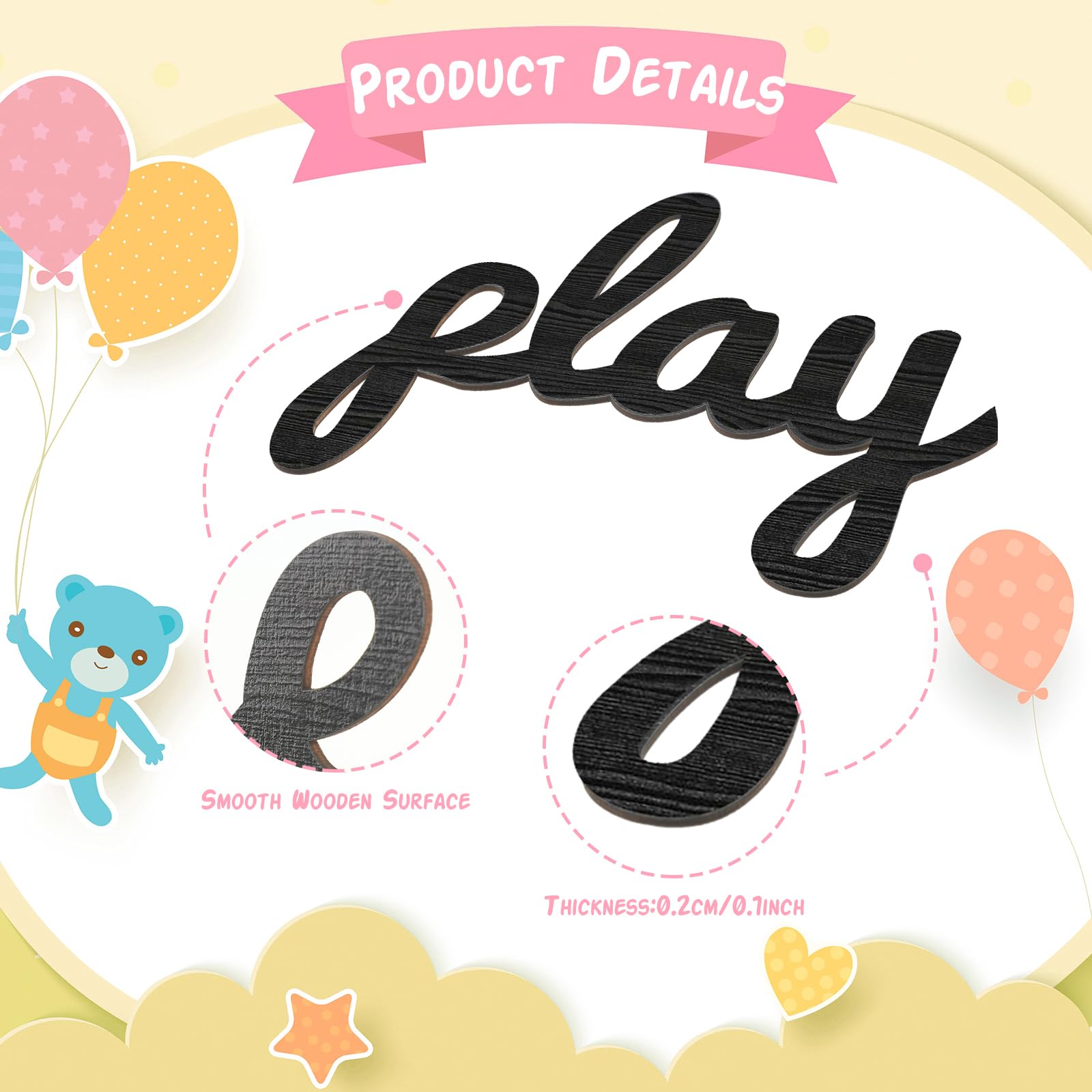 Beeveer wooden playroom plaque highlights quotes for creative space motivation