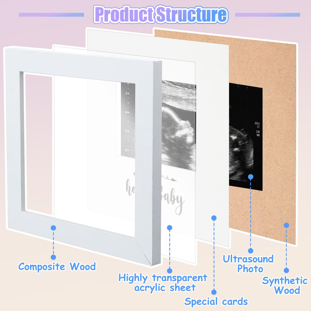 Beeveer acrylic spacers keep photos clear and dust-free.
