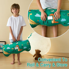 Beeweed nap mat hook-and-loop roll-up design for quick packing