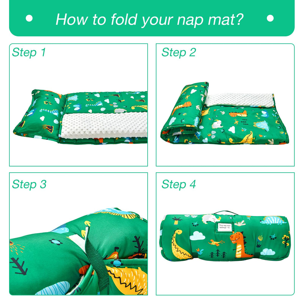 Beeweed nap mat removable pillow allows custom comfort