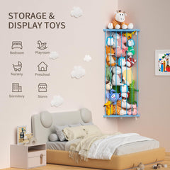 Befayoo elastic ropes prevent plushies from falling on the shelf.