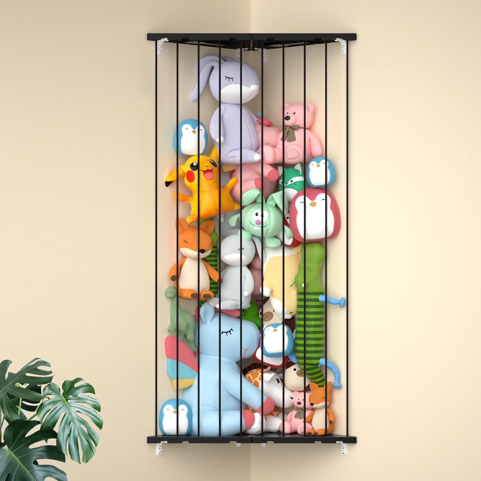 Befayoo stuffed animal storage shelf full setup keeps plush toys neatly displayed