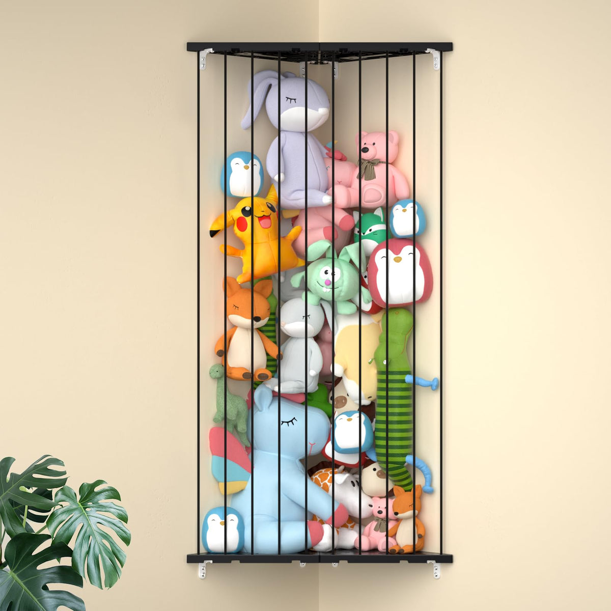 Befayoo stuffed animal storage shelf full setup keeps plush toys neatly displayed