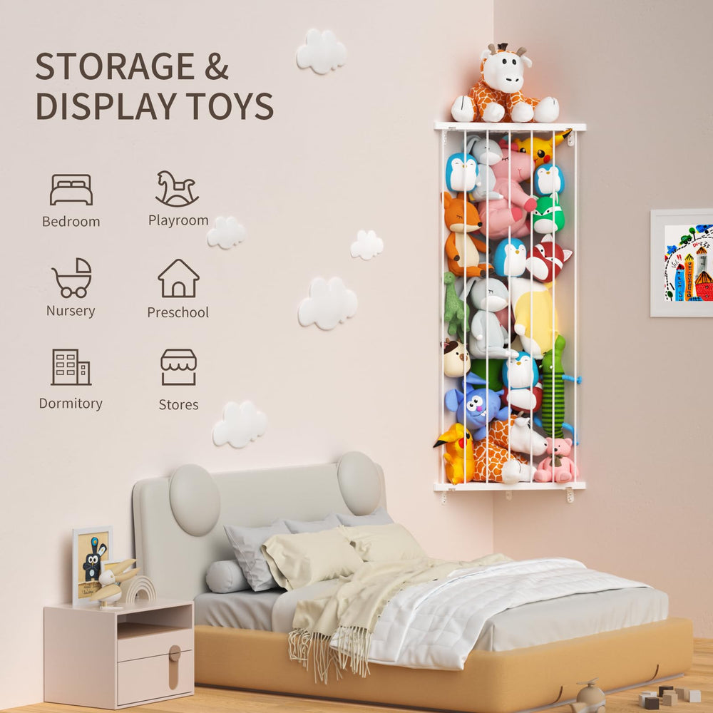 Befayoo length-adjustable shelf shows extended 75-inch reach.