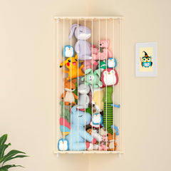 Befayoo stuffed animal wall-hanger beige, side view shows space-saving design
