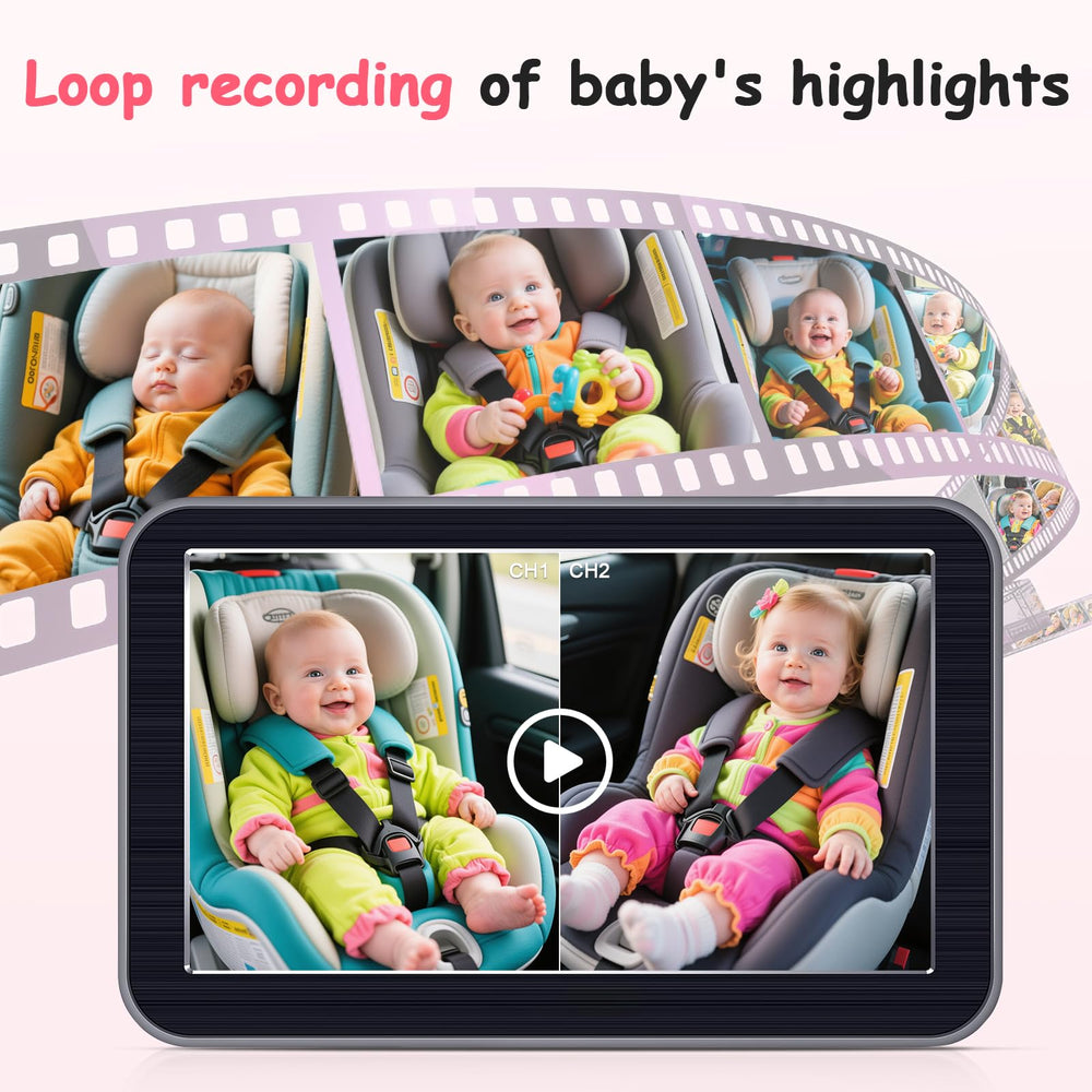 Befumly night vision backseat camera provides clear visibility in low light.