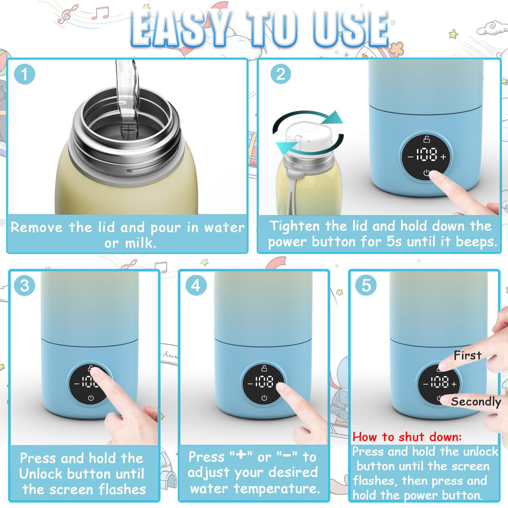BEGUKO bottle warmer packaging shows travel-friendly baby essential.