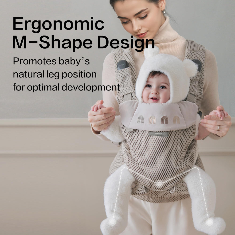 BEIESTATE Rainbow Baby Carrier sunshield feature protects baby from sun exposure.