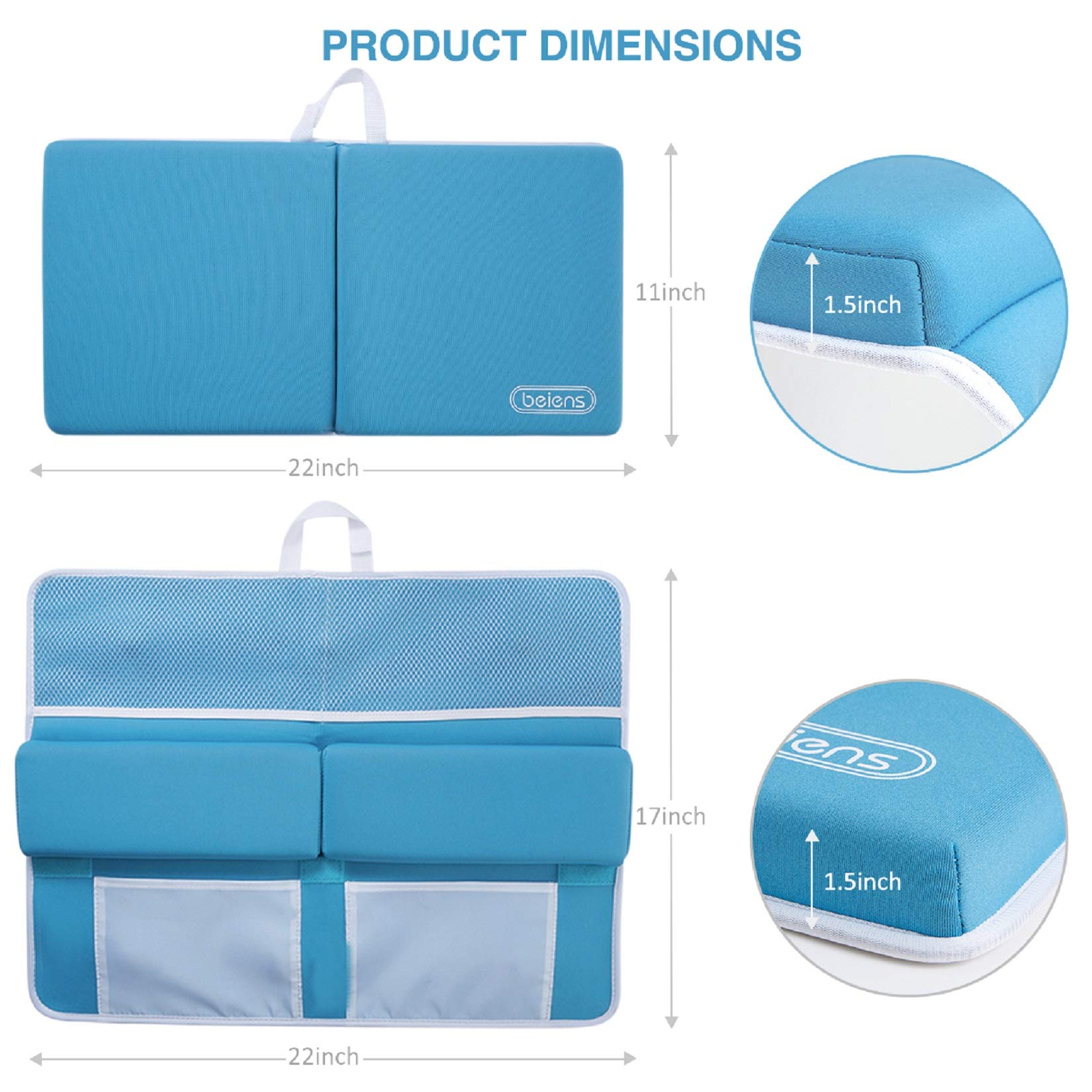 Beiens blue kneeler includes toy organizer and accessible pockets