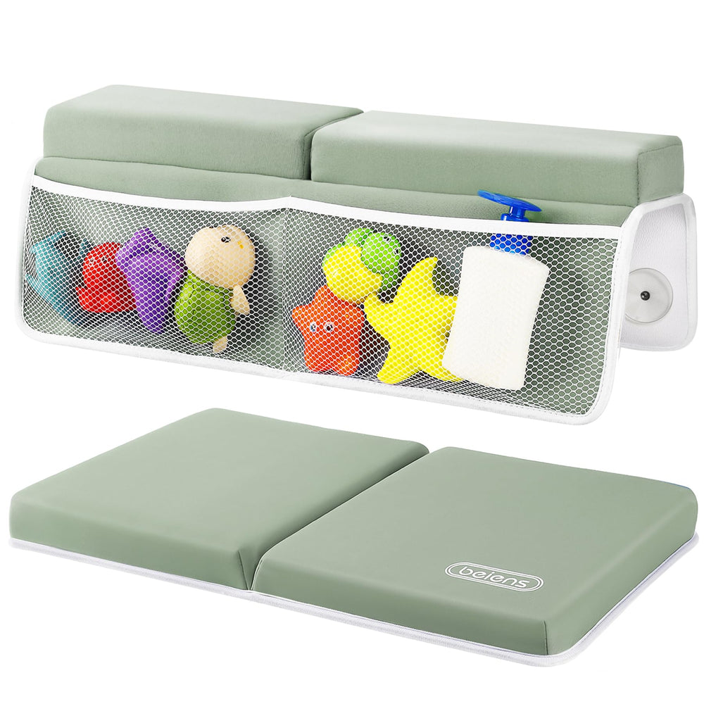 beiens bath kneeler and elbow-rest set provides cushioned support for knees during baby bath