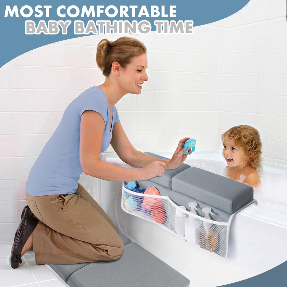 Beiens bath kneeler non-slip bottom enhances stability on tub and floor.