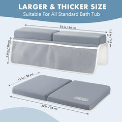 Beiens bath kneeler's four large pockets organize toys and bath essentials.