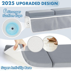 Beiens bath kneeler suction cups in action keep the pad securely in place.