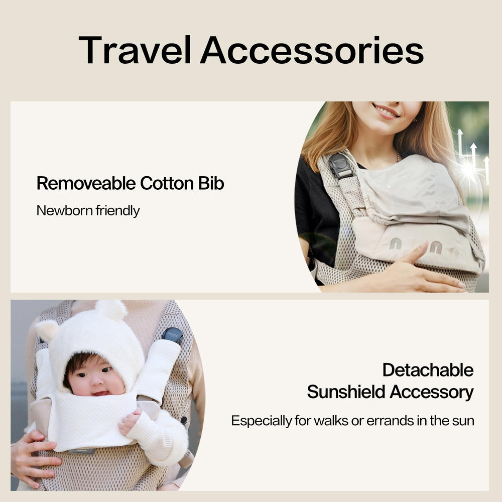 BEIESTATE Rainbow carrier enhanced lumbar support reduces parent strain during longer sessions.