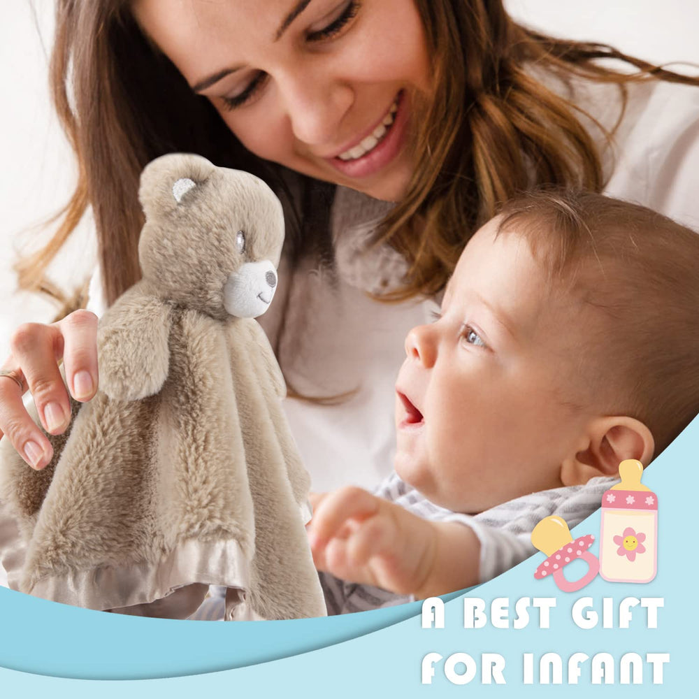 BEILIMU Baby Bear Security Blanket fits tiny hands for easy snuggles.