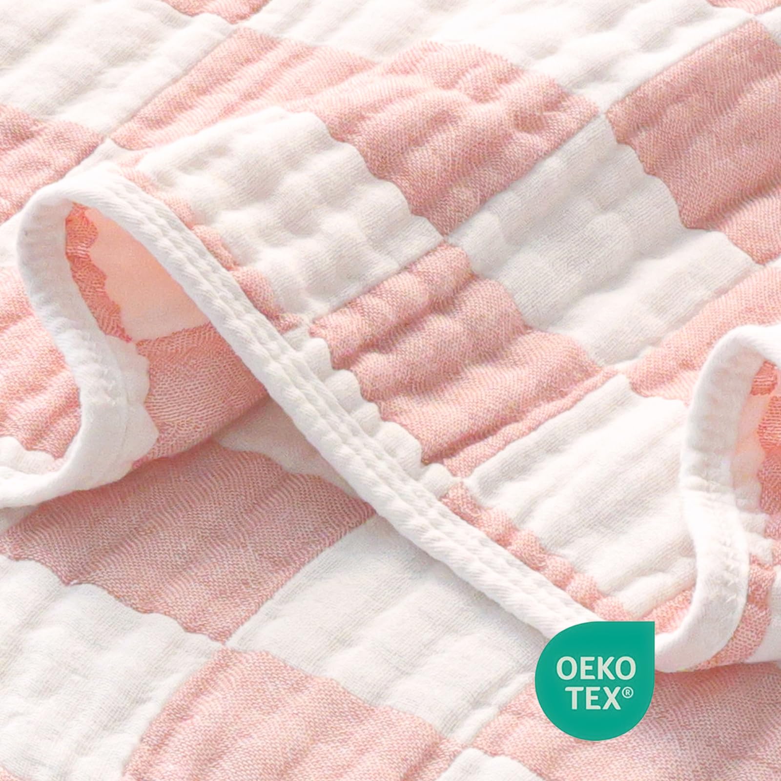 BEILIMU muslin swaddle blanket — 3D bubble texture for cozy, fluffy warmth.