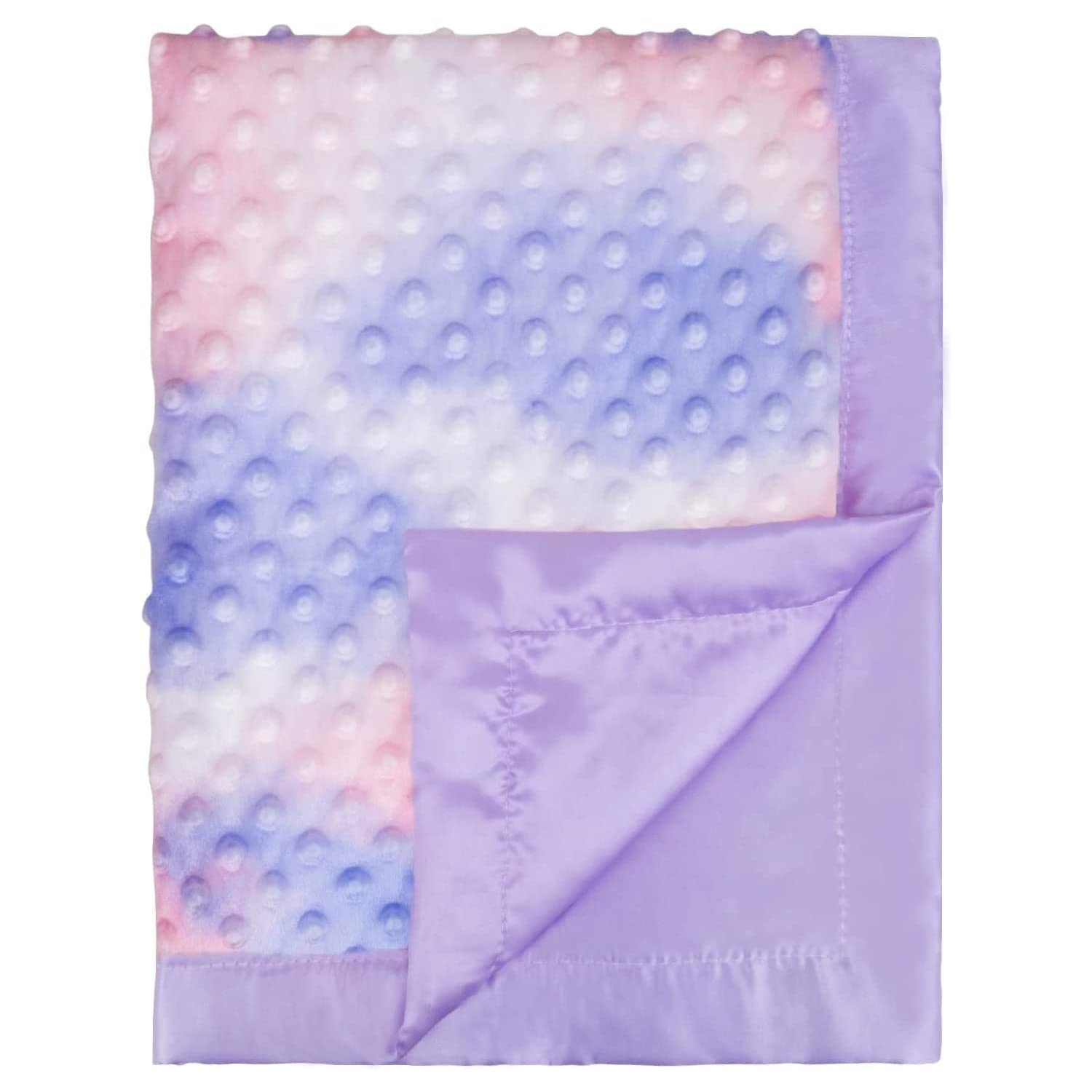 BEILIMU silky satin baby blanket tie-dye close-up highlights luxurious softness for bedtime comfort