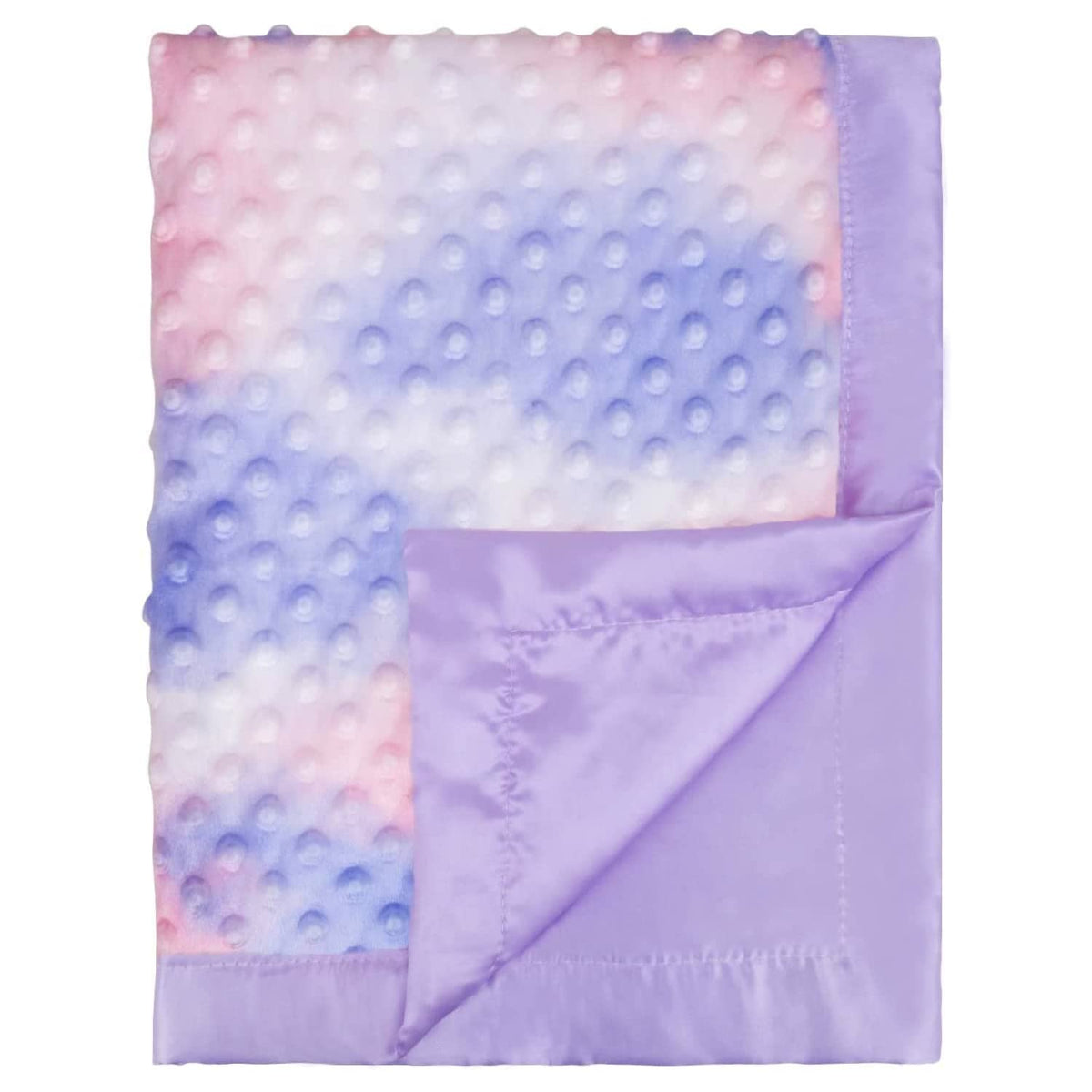 BEILIMU silky satin baby blanket tie-dye close-up highlights luxurious softness for bedtime comfort