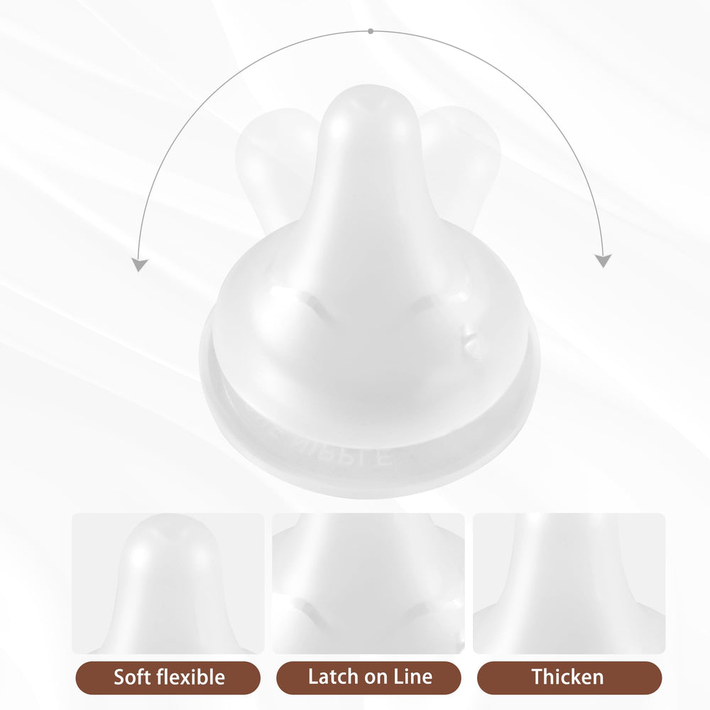 Beilistarx baby feeding setup visual communicates transition between bottle and breast