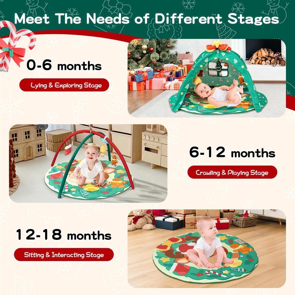 BEINGMATE Care Christmas Play Gym Mat toy tree squeeze boosts grasping skills