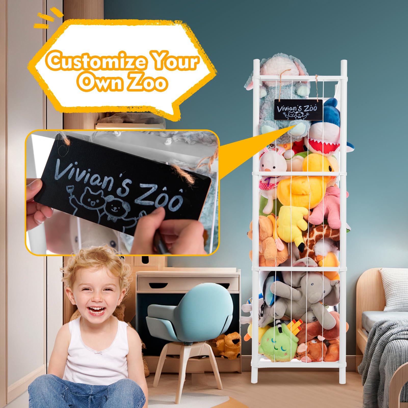 BEINGMATE Care gift-ready plush toy organizer offers practical storage appeal.