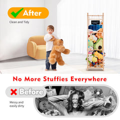 BEINGMATE Care heavy-duty wood construction keeps plush toys secure and stable during daily use.
