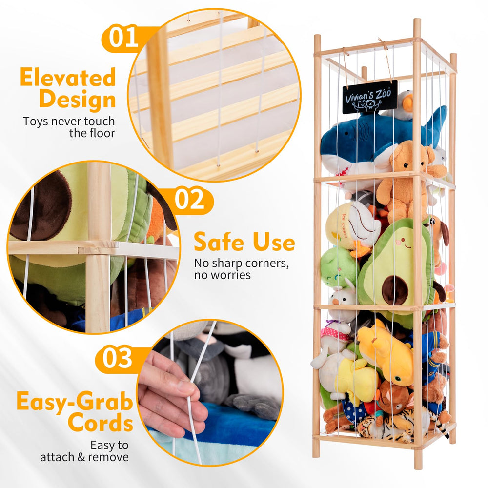 BEINGMATE Care space-saving vertical design frees playroom floor space while keeping toys reachable.