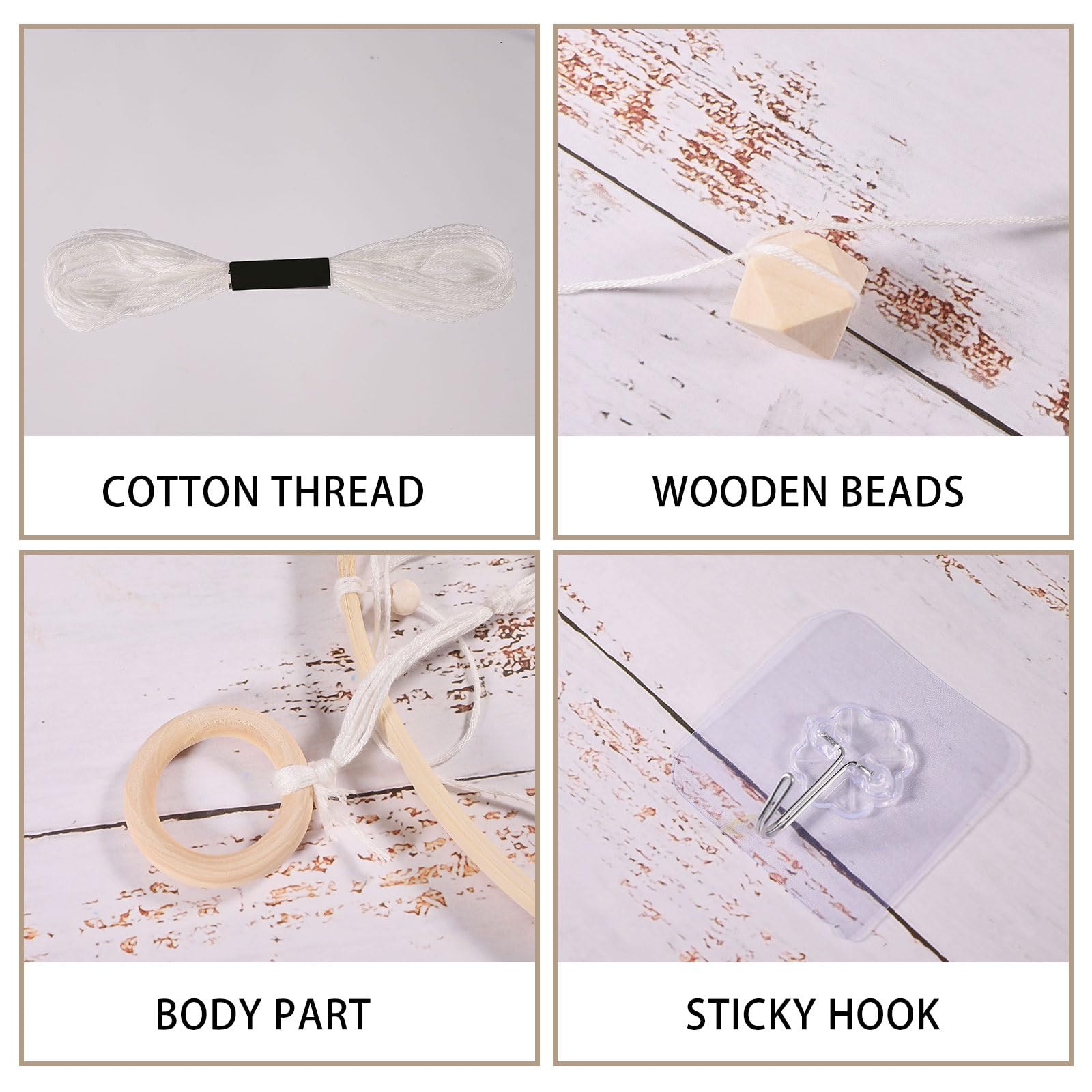 Beinkmake DIY assembly process showing threading and bead arrangement