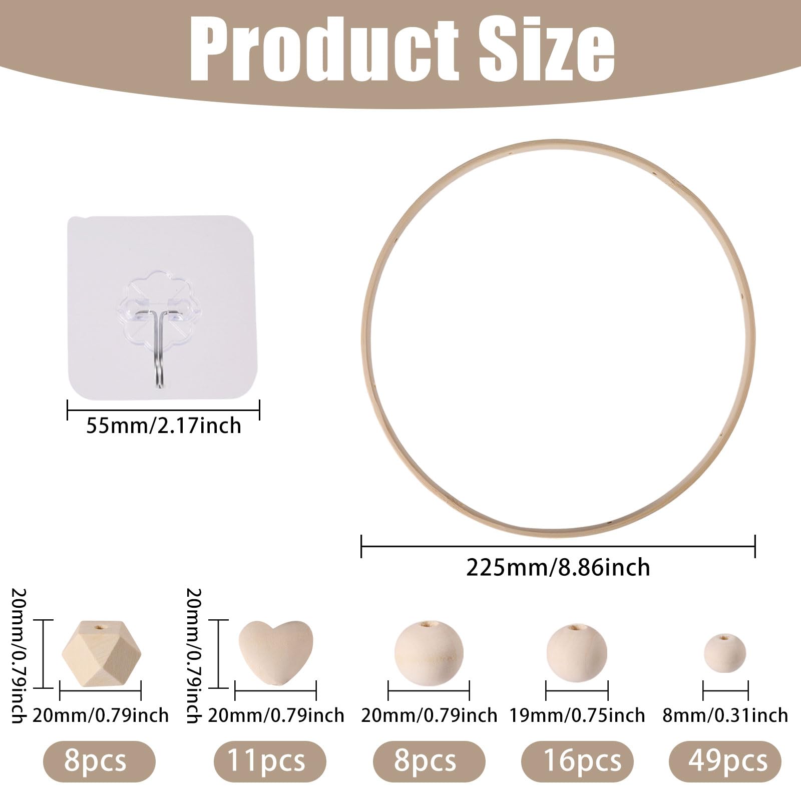 Beinkmake beads in 8mm, 19mm, 20mm offering tactile variety for sensory play