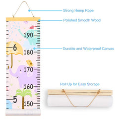 Beinou canvas growth chart easy install with top rope for hanging