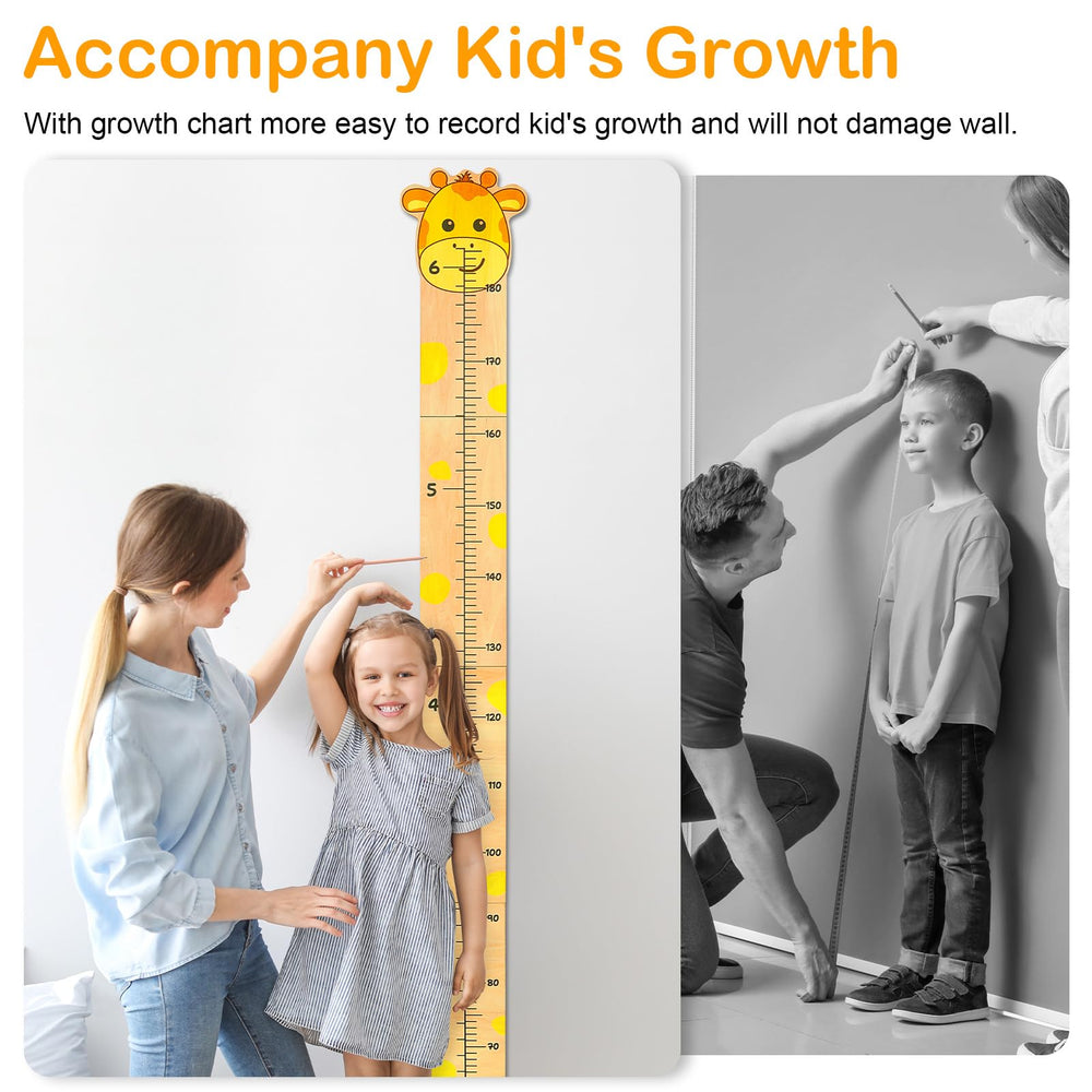 Beinou growth chart durable wood structure provides long lasting wall decor.
