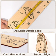 Beinou growth chart durable wooden ruler for long-lasting home use