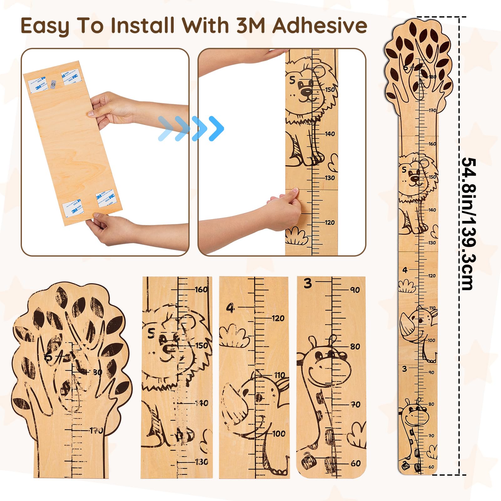 Beinou Growth Chart suitable for infants to toddlers with height markings