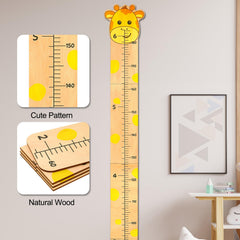 Beinou growth chart room decor yellow giraffe enhances kids bedroom theme.