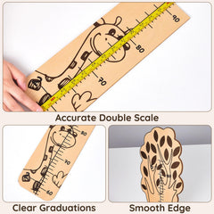 Beinou Growth Chart installation on wall using included 3M adhesive