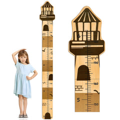 Beinou growth chart with lighthouse design for kids' room decor and height tracking.