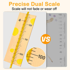 Beinou growth chart installation on wall with 3M adhesive for easy setup.