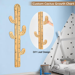 Beinou Growth Chart wooden board closeup—durable wood finish highlighted for room decor