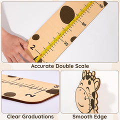 Beinou growth chart wooden ruler emphasizes durable, elegant home decor that grows with child