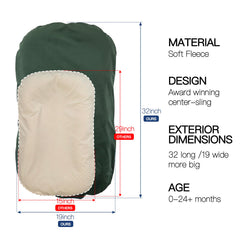 Beisurznga baby lounger organic cotton fill offers chemical free comfort for curious newborns