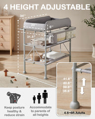 BEKA diaper changing station folded storage mode showing compact footprint saves space