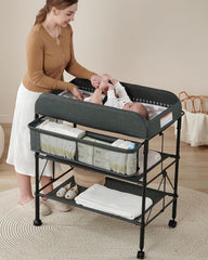 BEKA Diaper Changing Station shows a sturdy metal frame for safe wobble-free diaper changes.