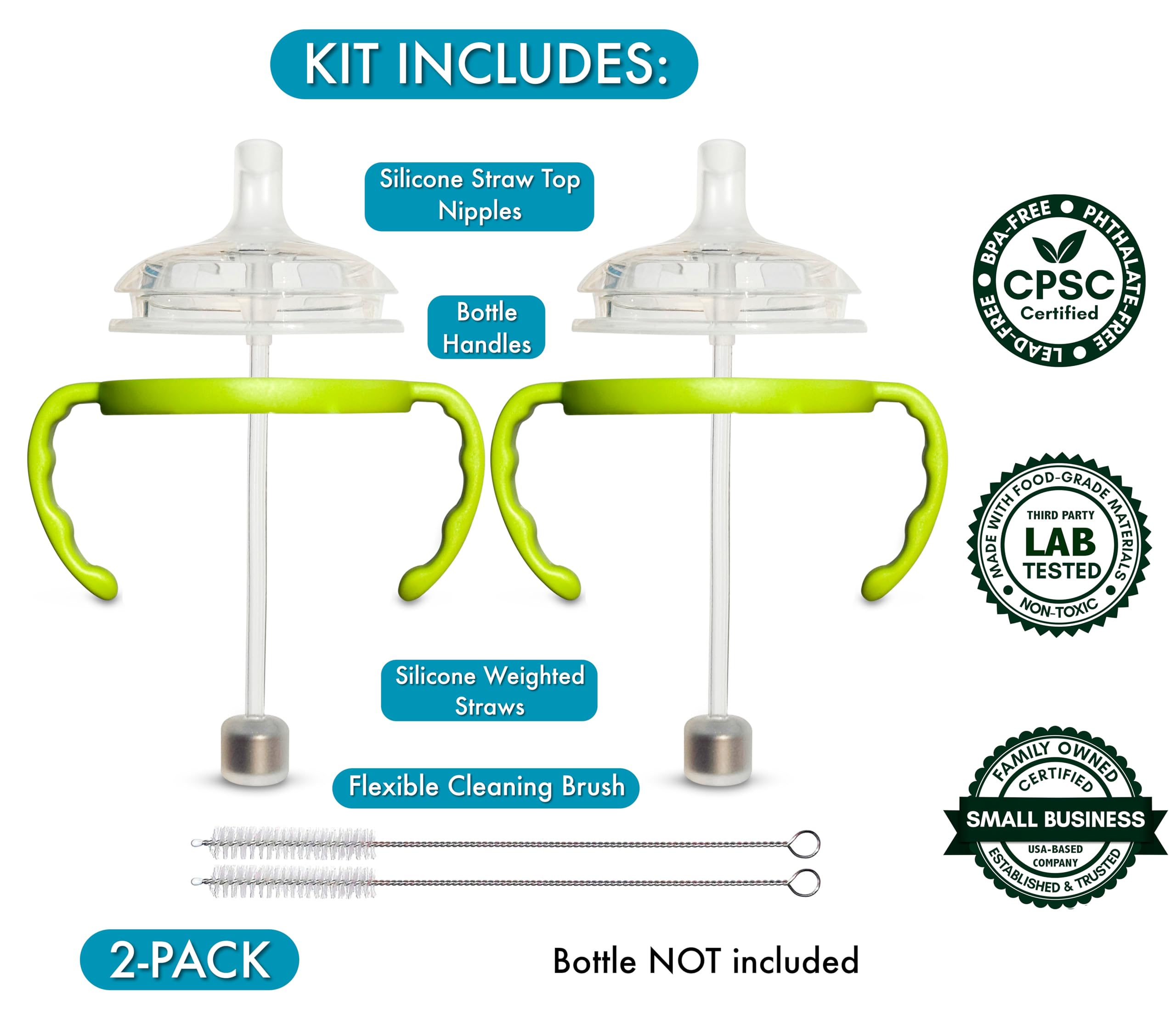 BelBeyo all-silicone weighted straw with no small parts